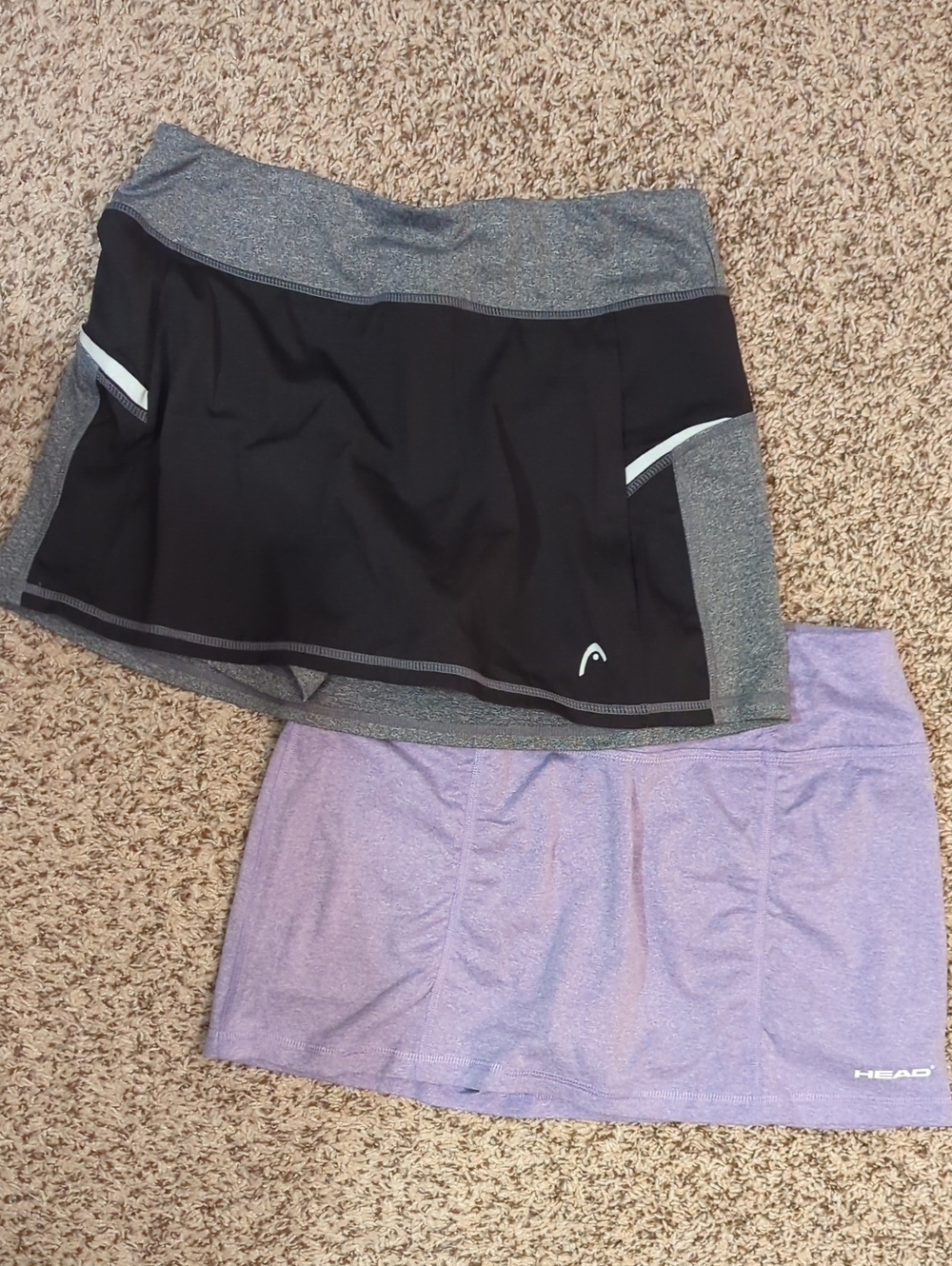 HEAD Black and Gray Active Skort And Lilac Athletic Skort